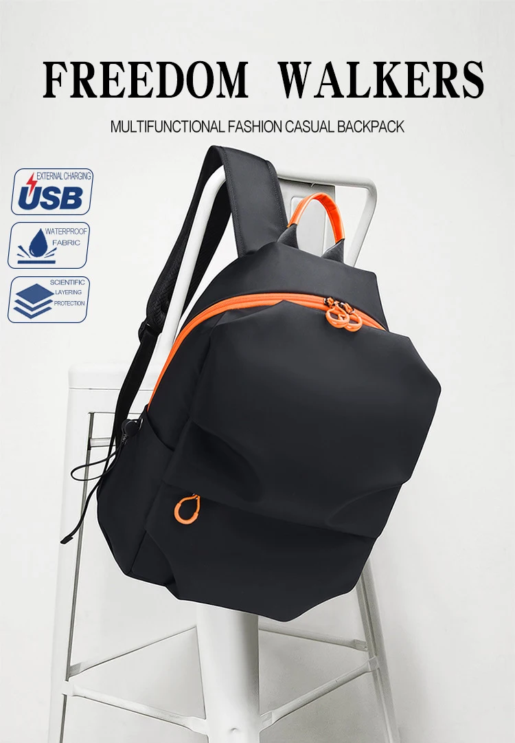 2024 New Fashion School Bags Men's Multifunction USB Waterproof Laptop Backpacks For Teenager Women Luxury Travel Male Mochila