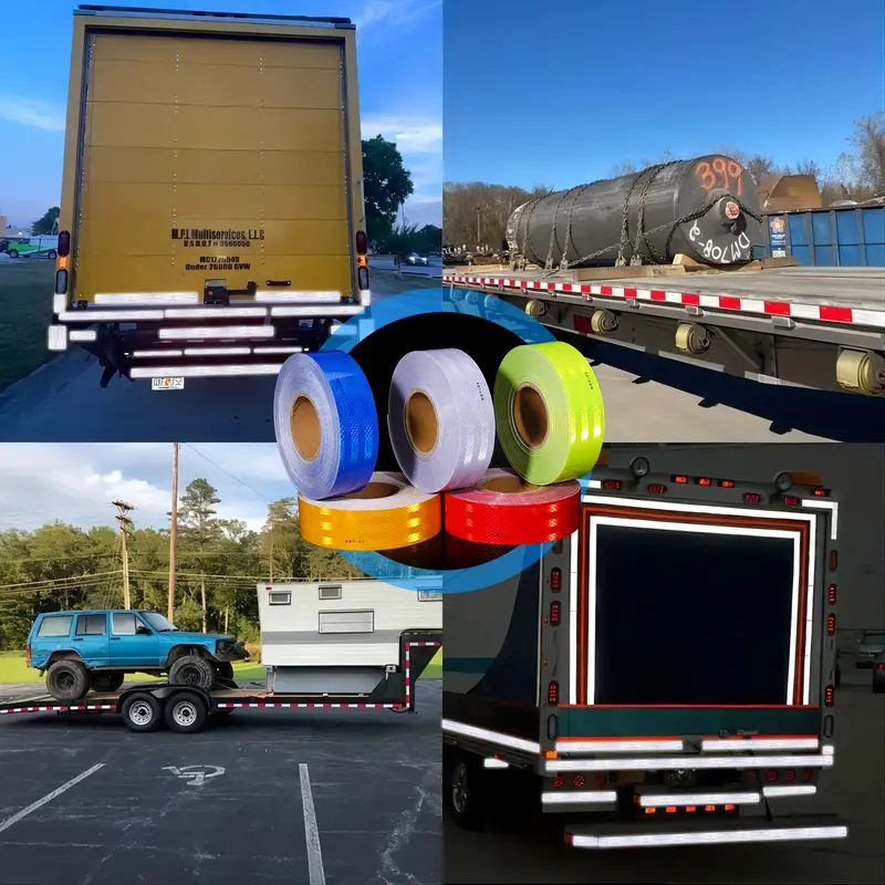 Car Truck Reflective Safety Tape Warning Night Light Waterproof Trailer Reflector Sticker For Car Truck Warning Safety - Image 6