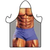 Funny Apron Novel Muscle Potbelly Men's Kitchen Cooking Barbecue Apron Fun Creative Gift for Boyfriend 2