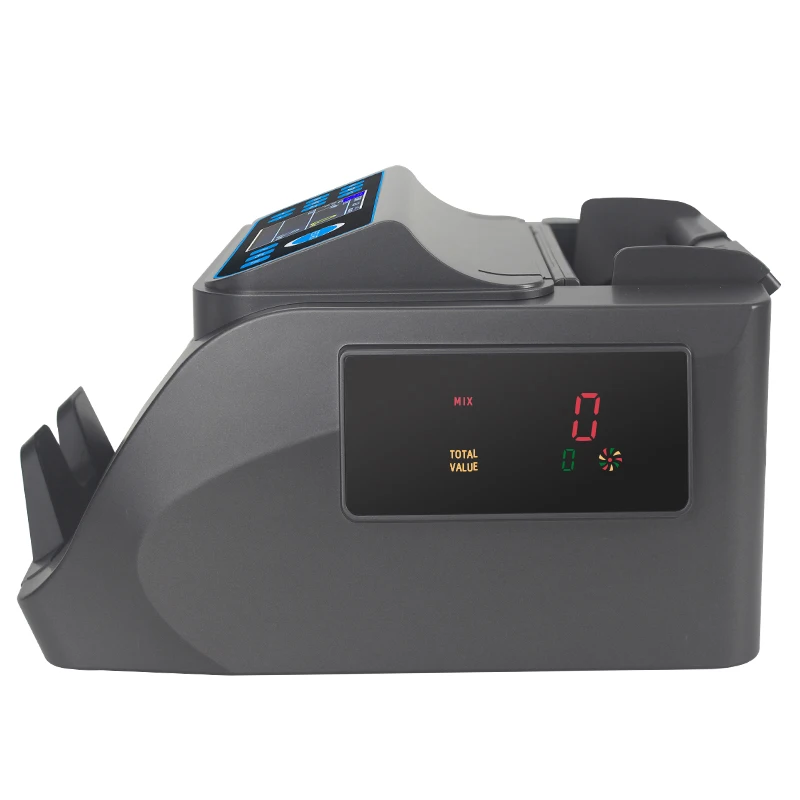 PKR/EUR/INR/IQD Mix Value Money Counting Machine Fake Cash Bill Detector 6000E Banknote Counters Free Shipping