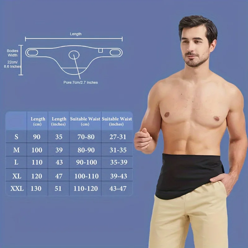 Soft Breathable Ostomy Pouch Cover Belt-Portable Oxford Cloth Unisex Concealed Ostomy Support Wrap for Colostomy Bags ostomy pouch cover