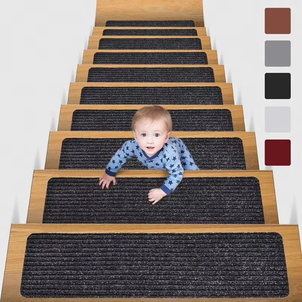 Fashion 76X20cm Staircase Mat Non-Slip Self-adhesive Door Mat Soft Stripe Safety Protection Cover Pads Home Decor