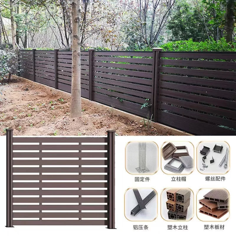 High quality outdoor wpc composite decking board crack-resistant garden fence 3