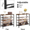 5-Tier Shoe Storage Unit Flat & Slant Adjustable Shoe Organizer Shelf for 16 Pairs, Durable and Stable, Shoes Cabinets 5