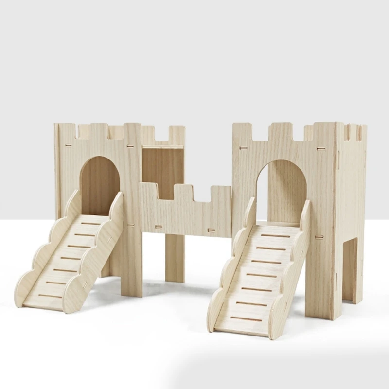 

Деревянный домик для морских свинок Легкие и удобные игровые хижины-замки для животных