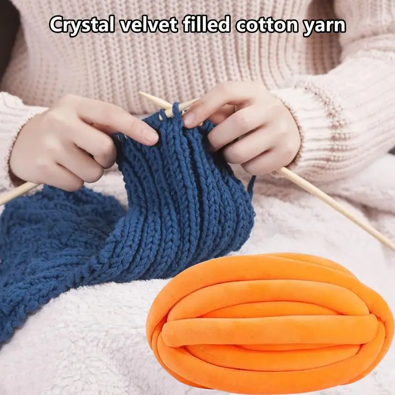 Thick Chunky Yarn Hand Knitting Tube Giant Yarn Washable Hand Knit Yarn  Weight Yarn for Sweater Crochet Hats Rug Making Pet Bed - AliExpress