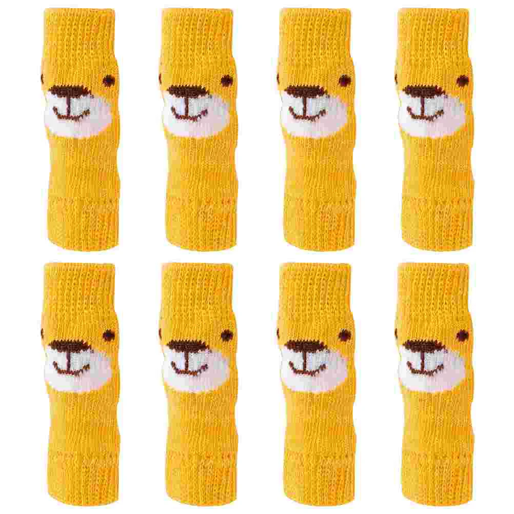 

Knitted Dog Leg Warmer Dog Boots Breathable Socks Reinforcement Dog Hock Protector Small Medium Dogs Cats Yellow