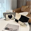 Decoration Knit Desktop Tissue Box Foldable Reusable Heart and Plaid Napkin Cover Dustproof Home Livingroom Car Paper Towels Bag 1