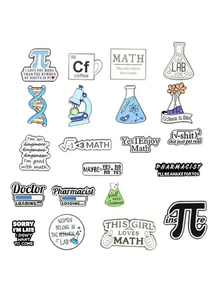 10/20/30pcs Women's Metal Brooch, Random Styles Anime, Cartoon, Suitable For Daily Wear, Holiday Gifts, Zinc Alloy Material