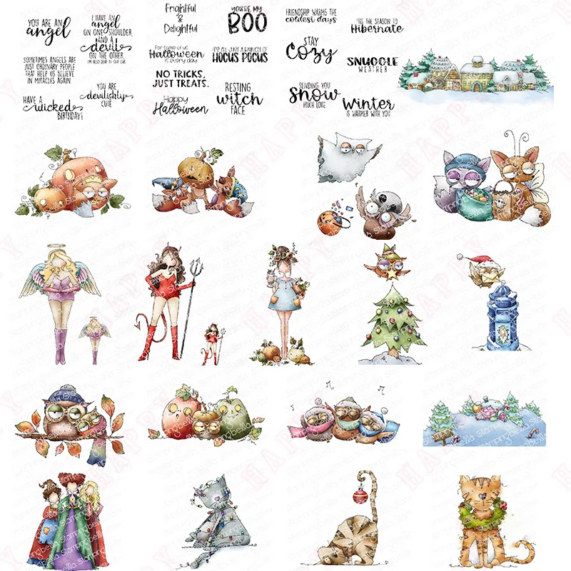 

2022 Metal Cutting Dies and Clear Stamps Scrapbooking Craft Supplies DIY Make Photo Album Mould Embossing Die Cartoon Series Set