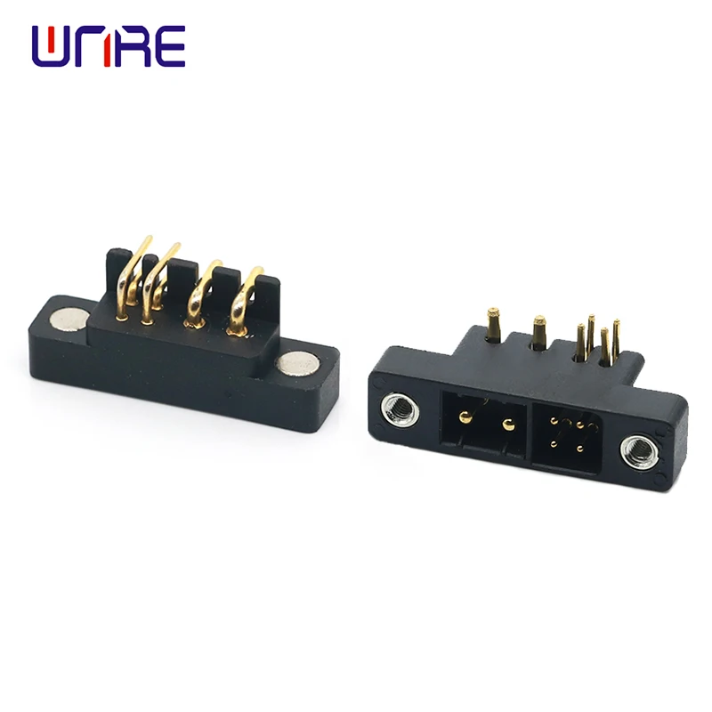 1 Pz Pogo Pin Connettore 2 + 4B Piede Piegato Pogo Pin Maschio Presa Di Alimentazione Cc Caricata A Molla