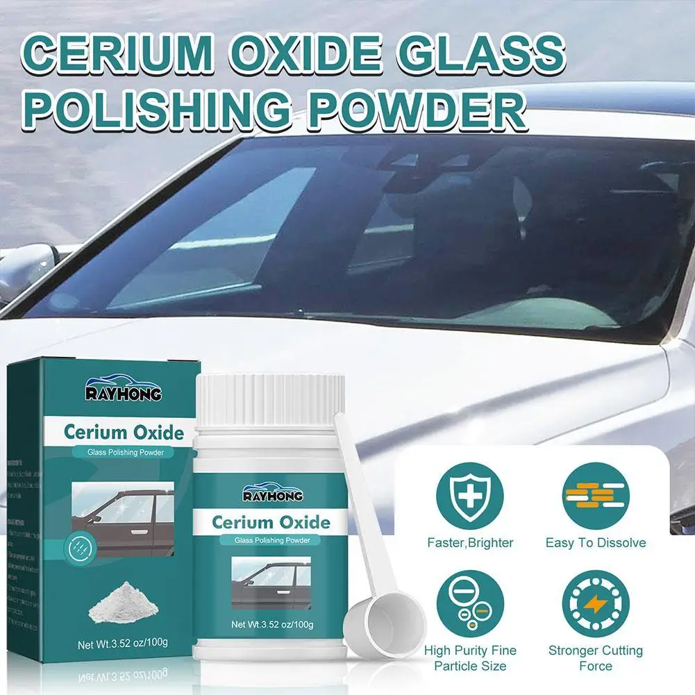 Cerium Oxide Glass Polishing Powder Window Windscreen Windshield Scratch Remover Repair Waxing Polish Pad Cerium Oxide for Glass 5