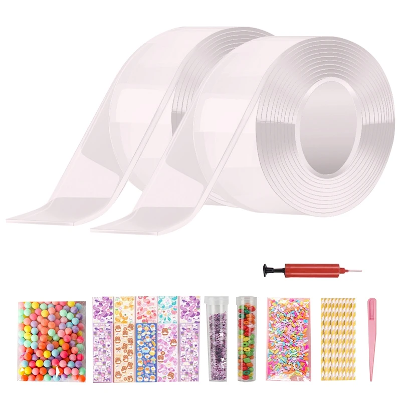 

Pet Nano Glue Kneading Music Blowing Bubble Full Set of Nano Tape Double-Sided Paste Blowing Bubble Decompression Toy B