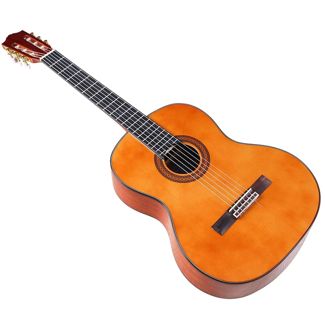 Guitare Acoustique 34 Pouces, Corps En Tilleul, Design Pleine Taille, Guitare  Folk Haute Brillance, Couleur Naturelle Et Orange Avec Petit Défaut -  Guitare - AliExpress