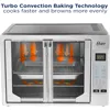 Convection Oven, 8-in-1 Countertop Toaster Oven, XL Fits 2 16" Pizzas, Stainless Steel French Door 2