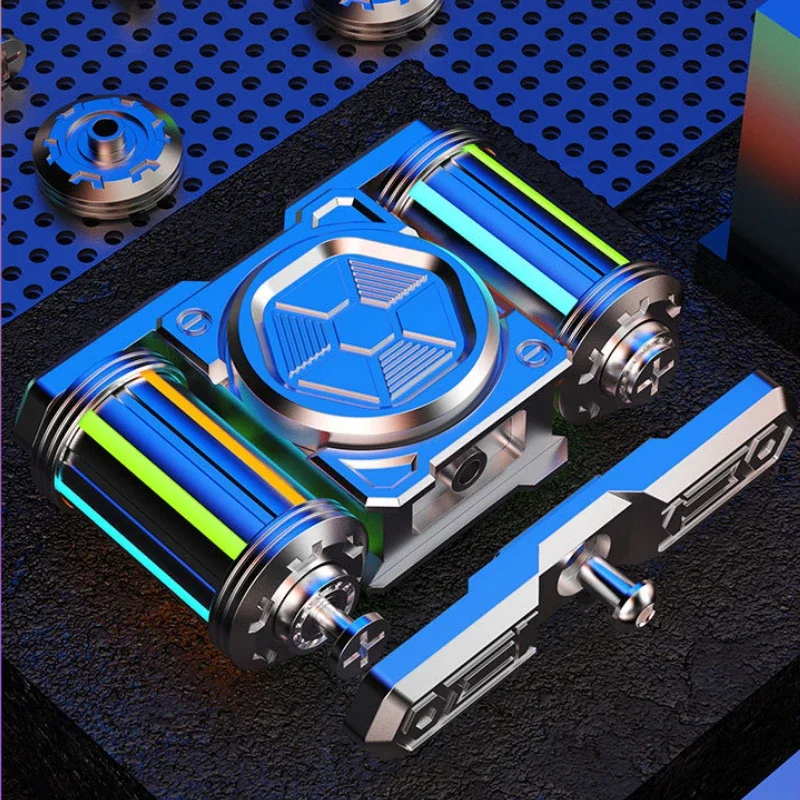 New Tank 101 Fidget Spinner Metal EDC Toy Black Tech Hand Stress Relief Roller Puller Creative Adults Gift Fingertip Gyroscope