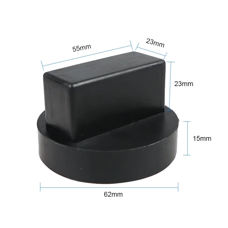 Durable Rubber Lift Jack Stand Pad - Slotted Frame Adapter & Disk Protector Tool