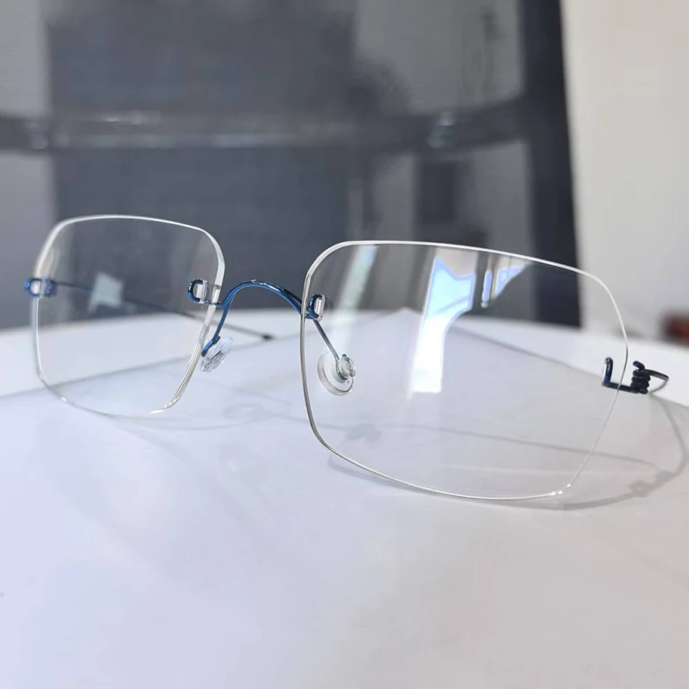 Denmark Brand Rimless Glasses Frame Ultralight Screwless Men