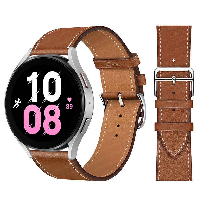 Leather Strap Samsung Galaxy Watch Active 40mm - 20mm 22mm Leather Samsung - Aliexpress