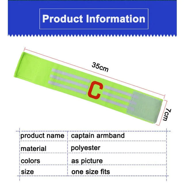 Captain Armband Team Leader Match Elastic Sleeve Badge Professional Adjustable Football Armband School Reward for Kids Adult 3