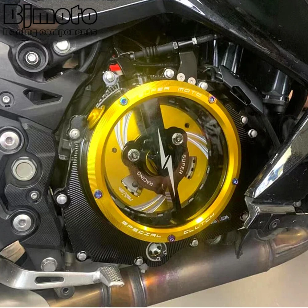 Z400 CNC Engine Racing Clear Clutch Cover For Kawasaki ninja 400