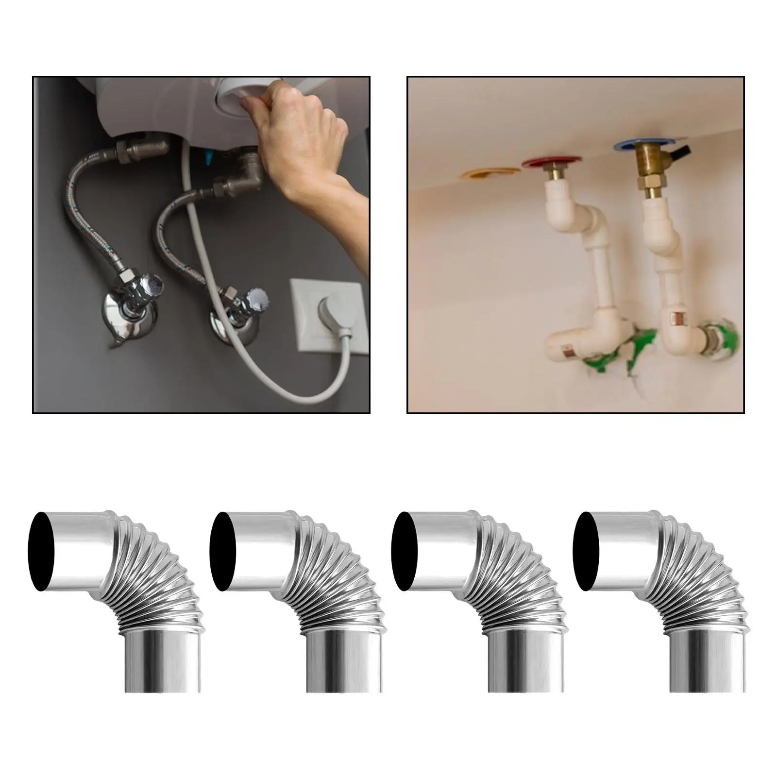 Stove Pipe Elbow Fire Place Gas Heater Exhaust Pipe for Tent Hiking Camping Stove Pipe Elbow Fire Place Gas Heater Exhaust Pipe for Tent Hiking Camping