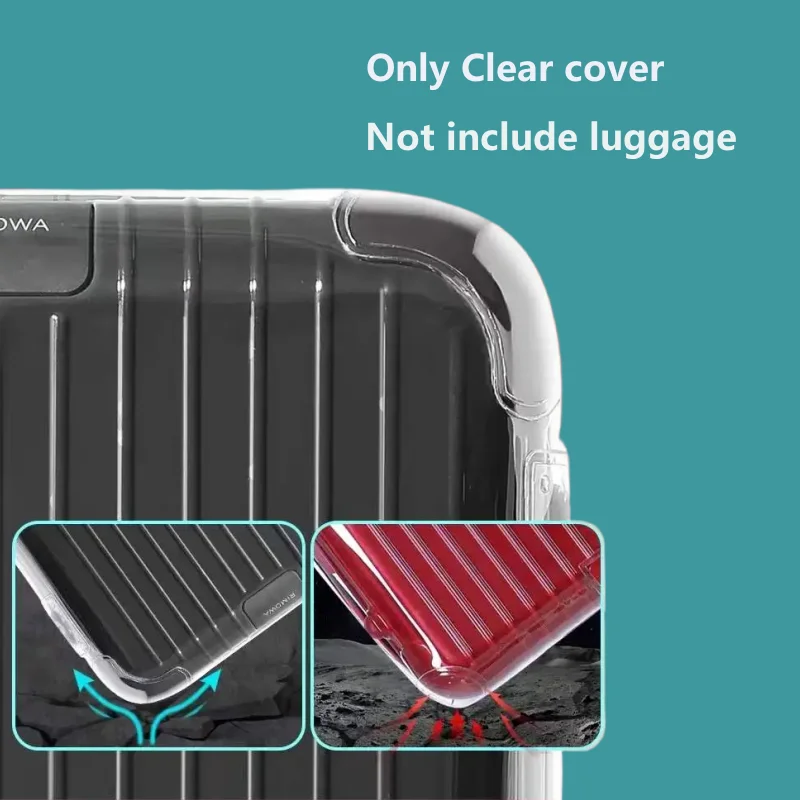 Transparent Cover For Rimowa Essential Trunk Plus Suitcase Protector With Zipper Customized Thicken PVC Case Not Include Luggage