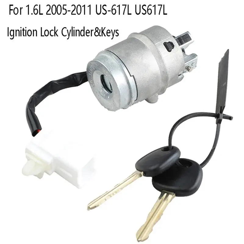 액센트 1.6L 2005-2011용 새로운 점화 잠금 실린더 및 키 액세서리 부품 US-617L US617L 81920-1EA00 819201EA00