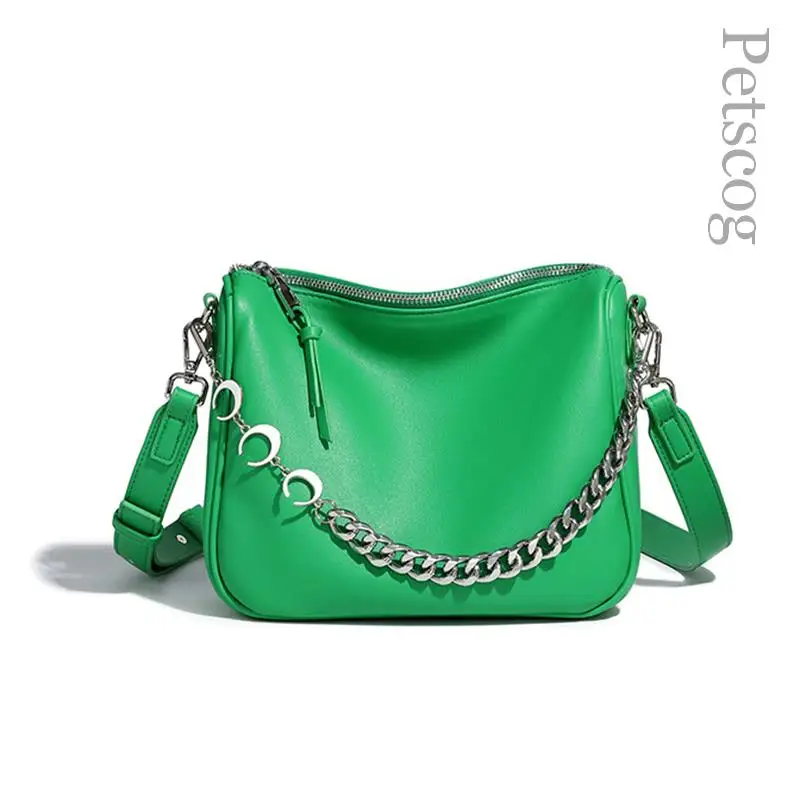 

Soft PU Leather Women Shoulder Bags Solid Color Square Small Tote Purse Fashion Chain Handbags Female Crossbody Bag