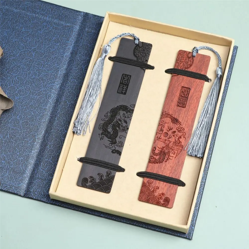

Chinese Style Redwood Bookmark Wholesale Simple Vintage Company Gift Classical Hollowed Out Reading Stationery Students