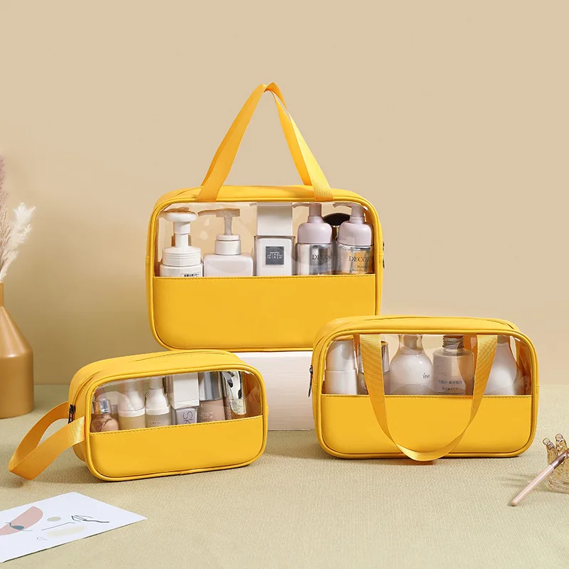 

Waterproof PVC Makeup Bag for Women, Organizers, Travel Storage Organizer, Transparent Tote Bag, Reusable Wash Clear Bag