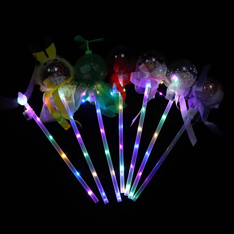 

Handheld Princess Wand Magical Stick For Costume Role Play Show Cosplay Party Favor Light Up Magic Wand LED Pretty Glow Toy