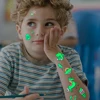 5pcs Green Luminous Glow Waterproof Temporary Tattoo Stickers Cute Cartoon Unicorn For Kids Arm Face Body Art Fake Tattoos 4
