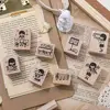 Vintage Music Series Wood Stamps DIY Craft Wooden Scrapbooking Stationery Scrapbooking Standard Rubber Stamp Gifts 1