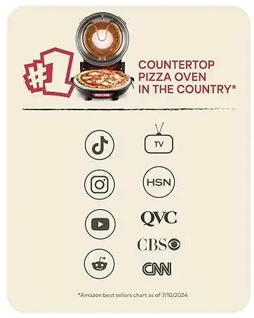 Description Picture 3 of itemCrispy Crust Pizza Oven by Granitestone – Electric Pizza Oven Indoor Portable, 12 Inch Indoor Pizza Oven Countertop, Piz
