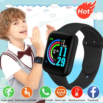 Y68 D20 zegarek dla dzieci chłopcy dziewczęta zegarki LED sportowe cyfrowe zegarki dla dzieci opaska monitorująca aktywność fizyczną elektronika zegarki na rękę dla 10-18 tanie i dobre opinie JBRL 3Bar Cyfrowy Z tworzywa sztucznego Ukryte zapięcie CN (pochodzenie) 25cm 43mm SF7-1K1021082401 Plac 20mm 13mm