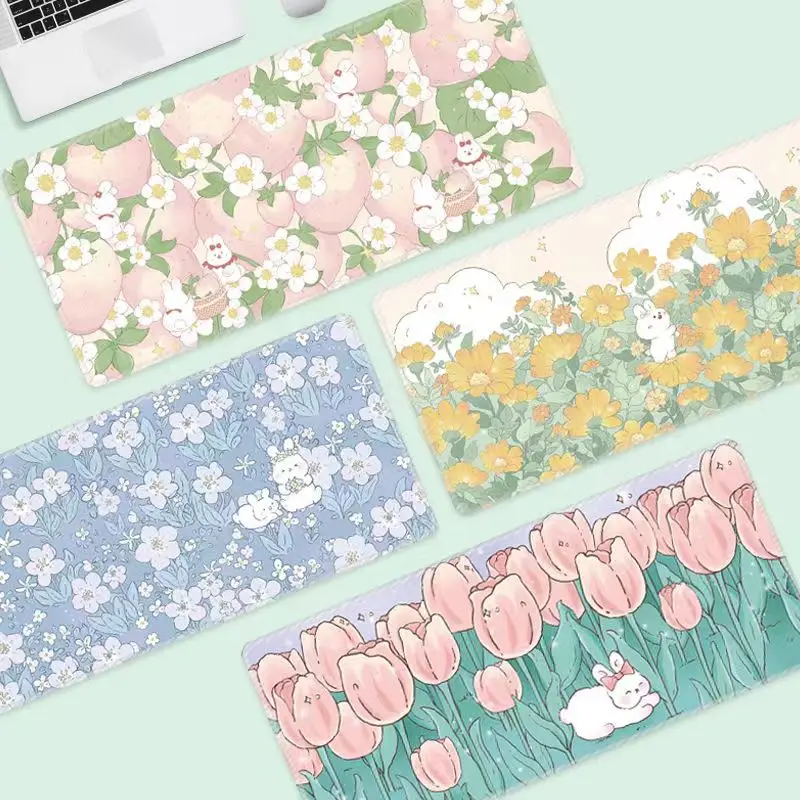 

Green Plant Large Game Mouse Pad Suitable for Office Long Table Pad Kawaii Desk Suitable for Teenager Girls Bedroom XXL Game Mou