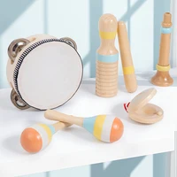 Music Set Montessori Musical Instrument Baby Children Wooden Percussion Instrument Toy Early Educational Knocking Toys for Kids 2