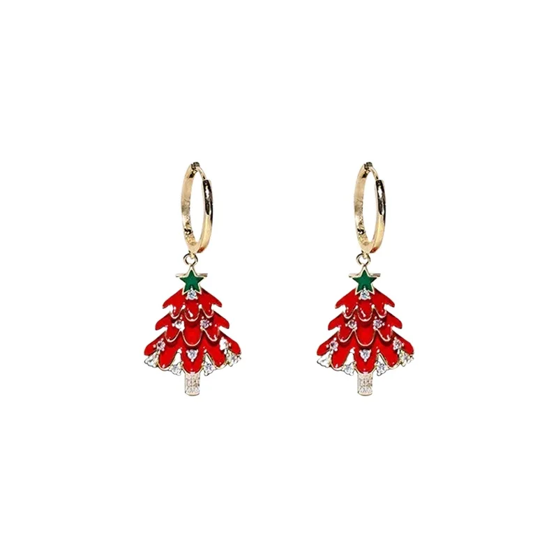 Weihnachtsbaum Ohrhänger Hochwertiges Nischendesign Damen_voghion.com