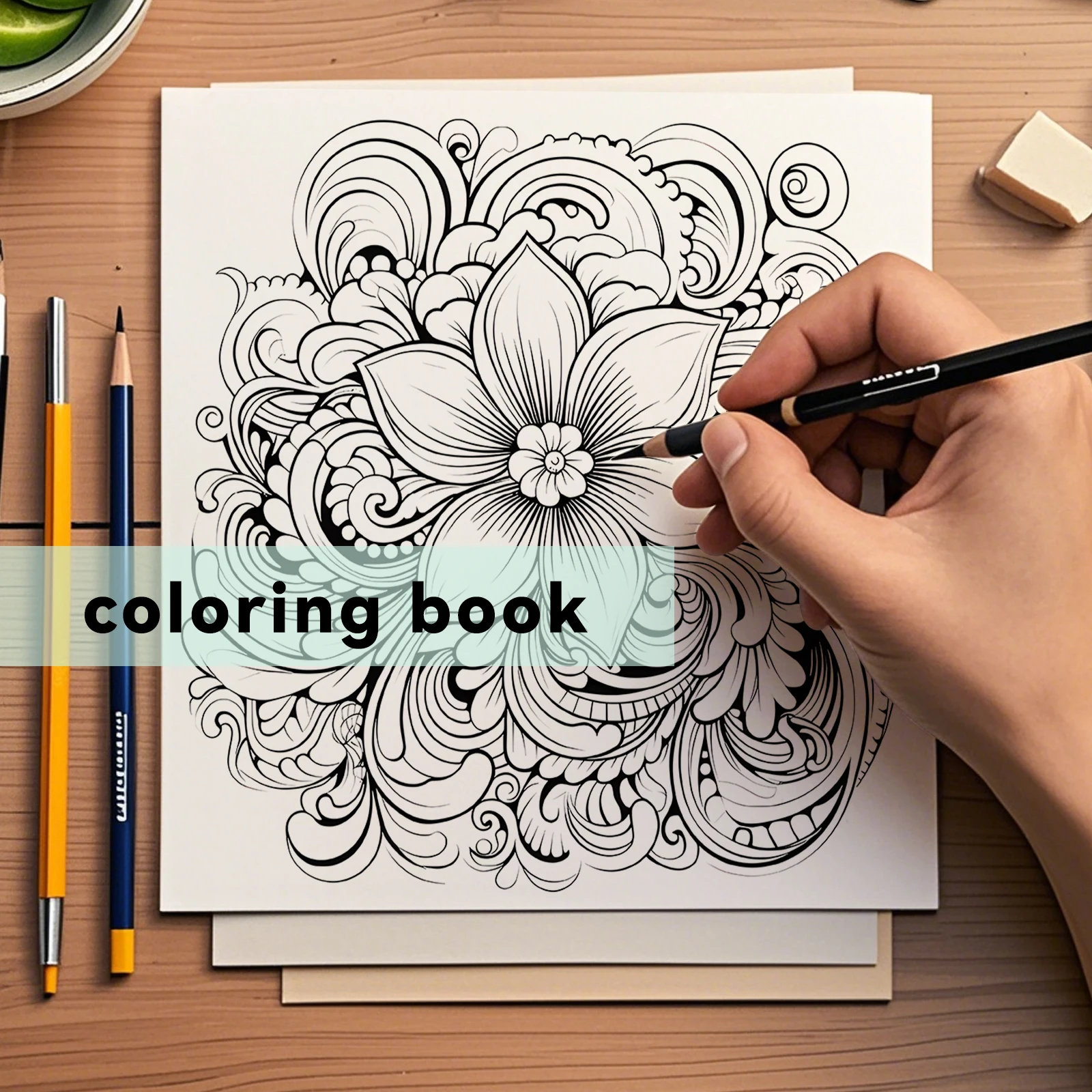 Flower Art Coloring Book 24 Page Gift For Birthday Party Relieve Stress Kill Time Graffiti Painting Drawing Art Book for Adults 5