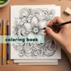 Flower Art Coloring Book 24 Page Gift For Birthday Party Relieve Stress Kill Time Graffiti Painting Drawing Art Book for Adults 5