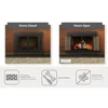 Fireplace Glass Door Large Black Bi-fold Doors Standard Mesh Panel 180 Degree Open Alloy Steel 43.5"L x 33"W Easy Grip Handles 3
