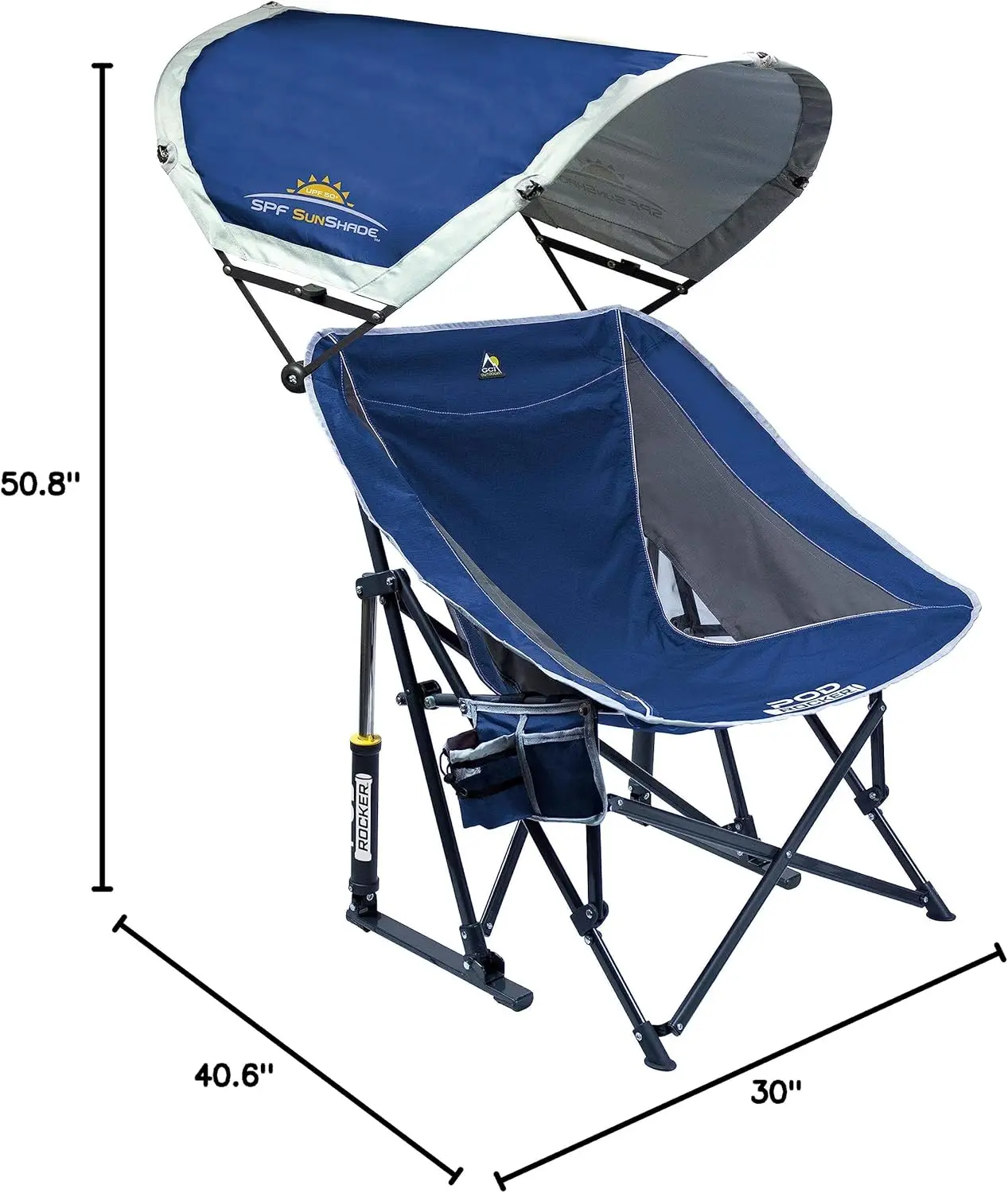 Outdoor Pod Rocker Outdoor Rocking Chair with SunShade Canopy 3