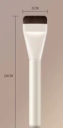 Soft Silicone Bristles Makeup Brush for Primer, Concealer, and Foundation Application (WHITE)