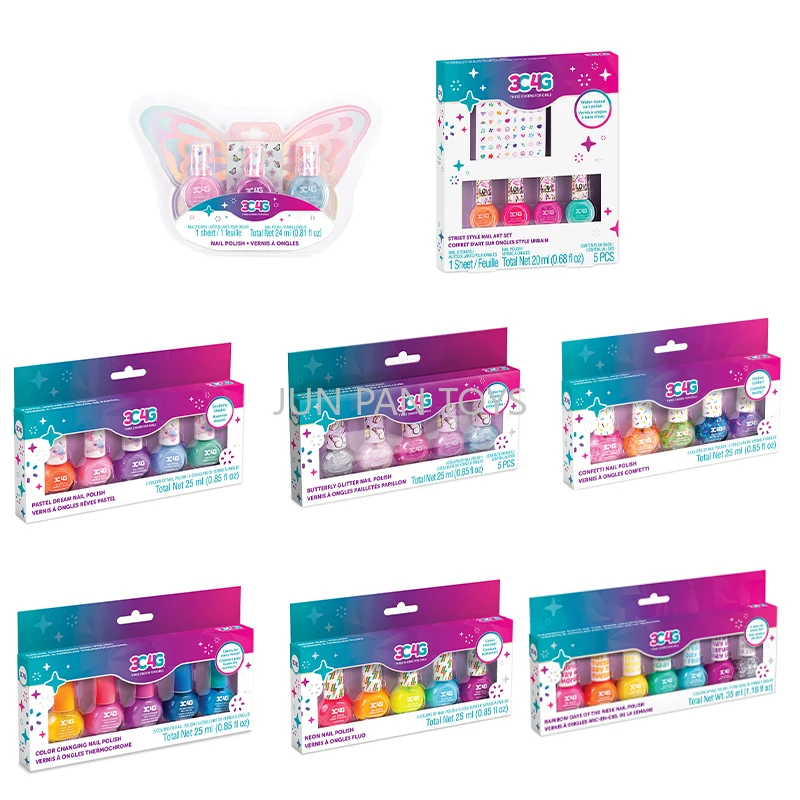 Make It Real 3C4G Street Style Butterfly Pastel Dreams Rainbow Days of The Week Nail Art Set Non Toxic Unscented Toys for Kids