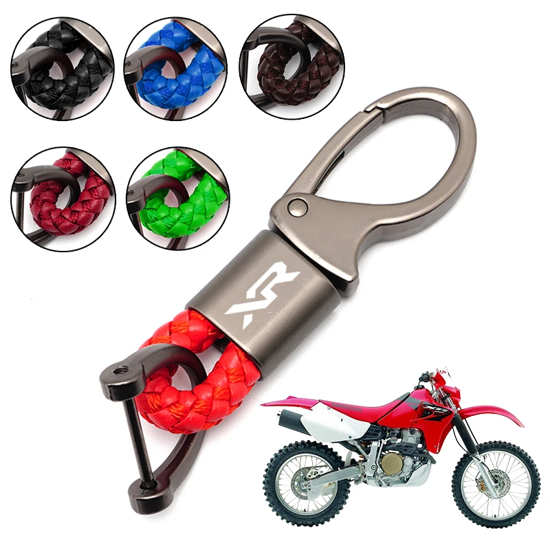 

For Honda XR XR230 XR250 XR400 Motorcycle Accessories Custom High Quality Alloy Keychain Fashion Braided Rope Moto Keyring