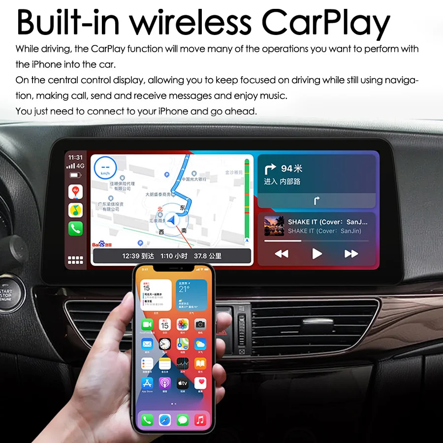 256GB Android 13 Screen Car Stereo For Audi Q5 2009-2016 WIFI 4G SIM Split Scree