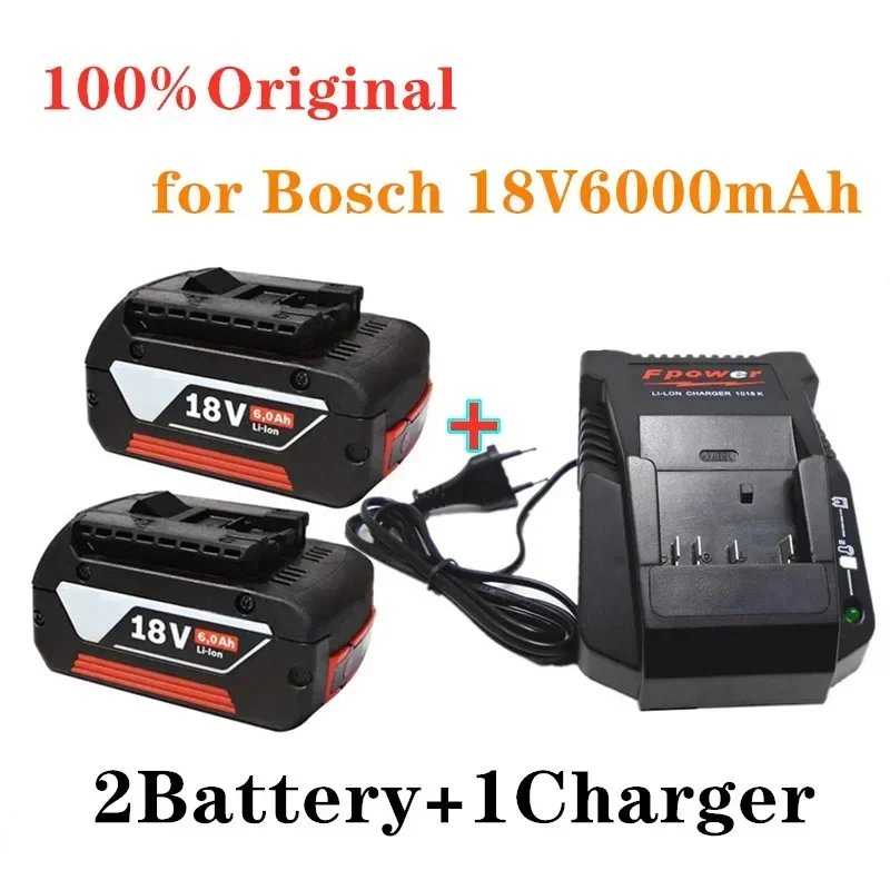 

18V Batterie 6,0 Ah Für Bohrmaschine 18V Lithium-ionen-akku BAT609, BAT609G, BAT618, BAT618G, BAT614 + 1 Ladegerät