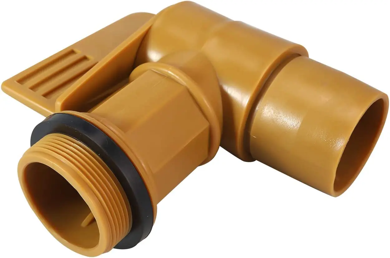 Polyethylene Drum Faucet, Plastic Spigot, 2 "Barrel, Tap Replacement Parts with EPDM Gasket, BSP Connection, 1Pcs