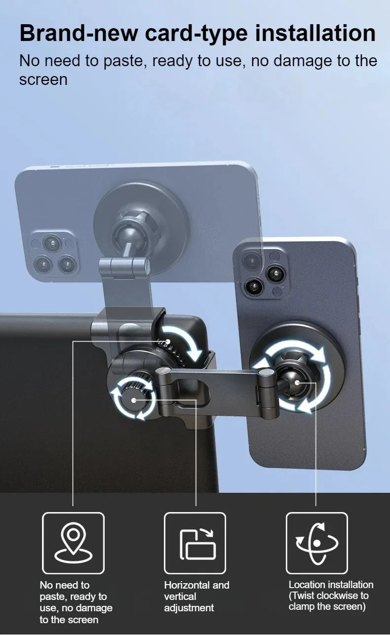 Für Tesla Model 3 X Y S für BYD Mittelkonsolen-Display Schiebeschienen-Telefonhalter Magnetischer Auto-Telefonhalter für iPhone 15 14 13 12 – Detail 13